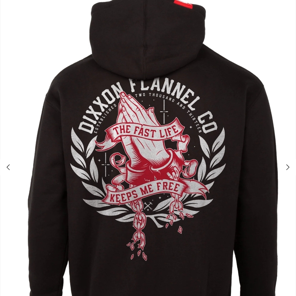 Dixxon Red & White Otto Hoodie Mens Med. NWT